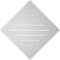 Ekena Millwork Diamond Surface Mount PVC Gable Vent: Non-Functional, w/ 3-1/2"W x 1"P Standard Frame, 30"W x 30"H GVPDI30X3001SN - alternate 3